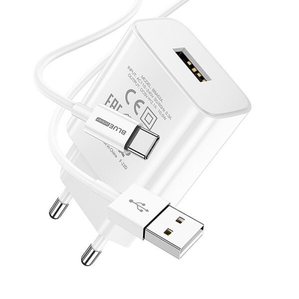 Charger for Mobile phones 10.5W Power Adapter + 1m Type-C Cable White - Image 4