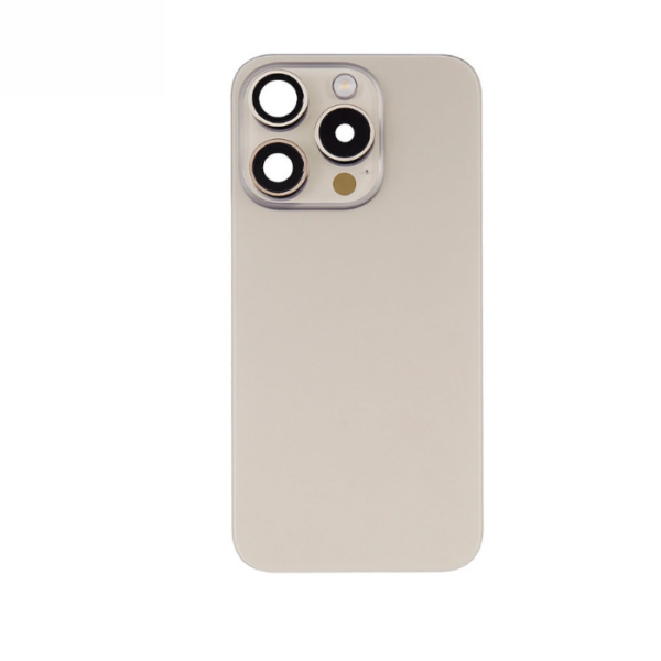 iPhone 15 Pro Back Glass With Small Parts Pulled –Natural Titanium - Image 2